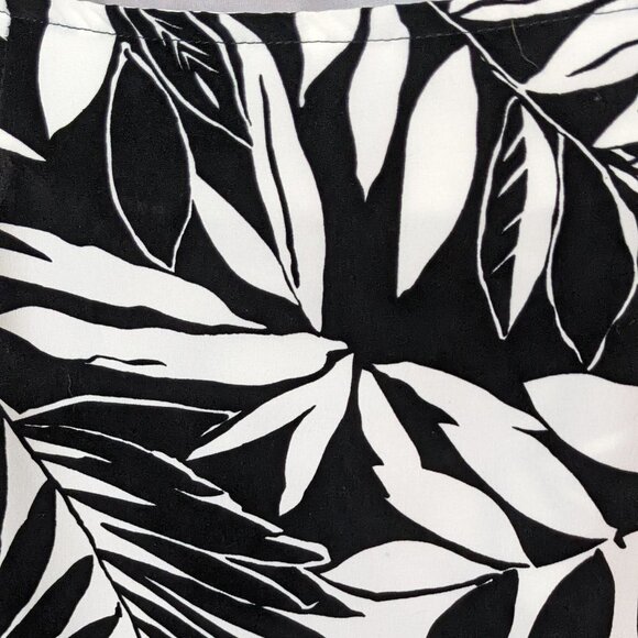 GIORGIO FIORLINE COLLECTION Leaf Print Wrap Maxi Skirt Black and White Size 8 - Picture 4 of 13
